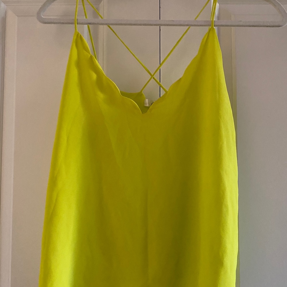 Neon yellow tank top